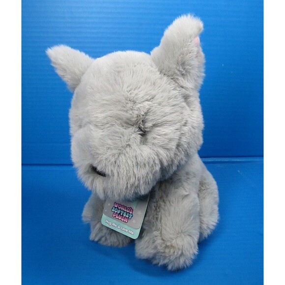 World’s Softest Plush Gray Puppy Dog Soft Cuddly Stuffed Animal 10" w/Tag - Picture 1 of 7